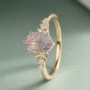 Fantasy Cut Oval Shaped Ametrine Crescent Five Stone Engagement Ring (3)