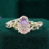 Fantasy Cut Pear Shaped Ametrine Branch Inspired Leafy Engagement Ring (1)