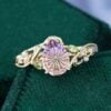 Fantasy Cut Pear Shaped Ametrine Branch Inspired Leafy Engagement Ring (5)