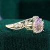 Fantasy Cut Pear Shaped Ametrine Branch Inspired Leafy Engagement Ring (8)