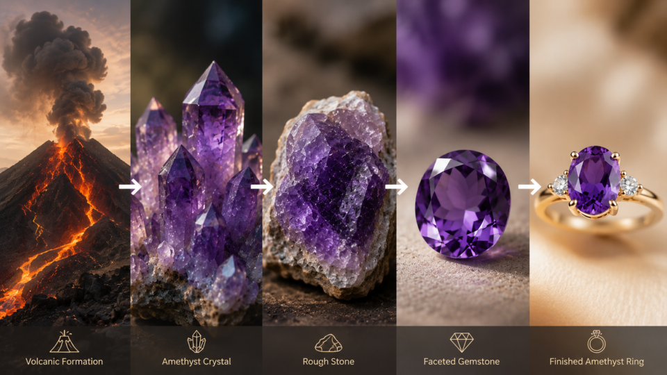 From Crystal to Ring- The Journey of an Amethyst