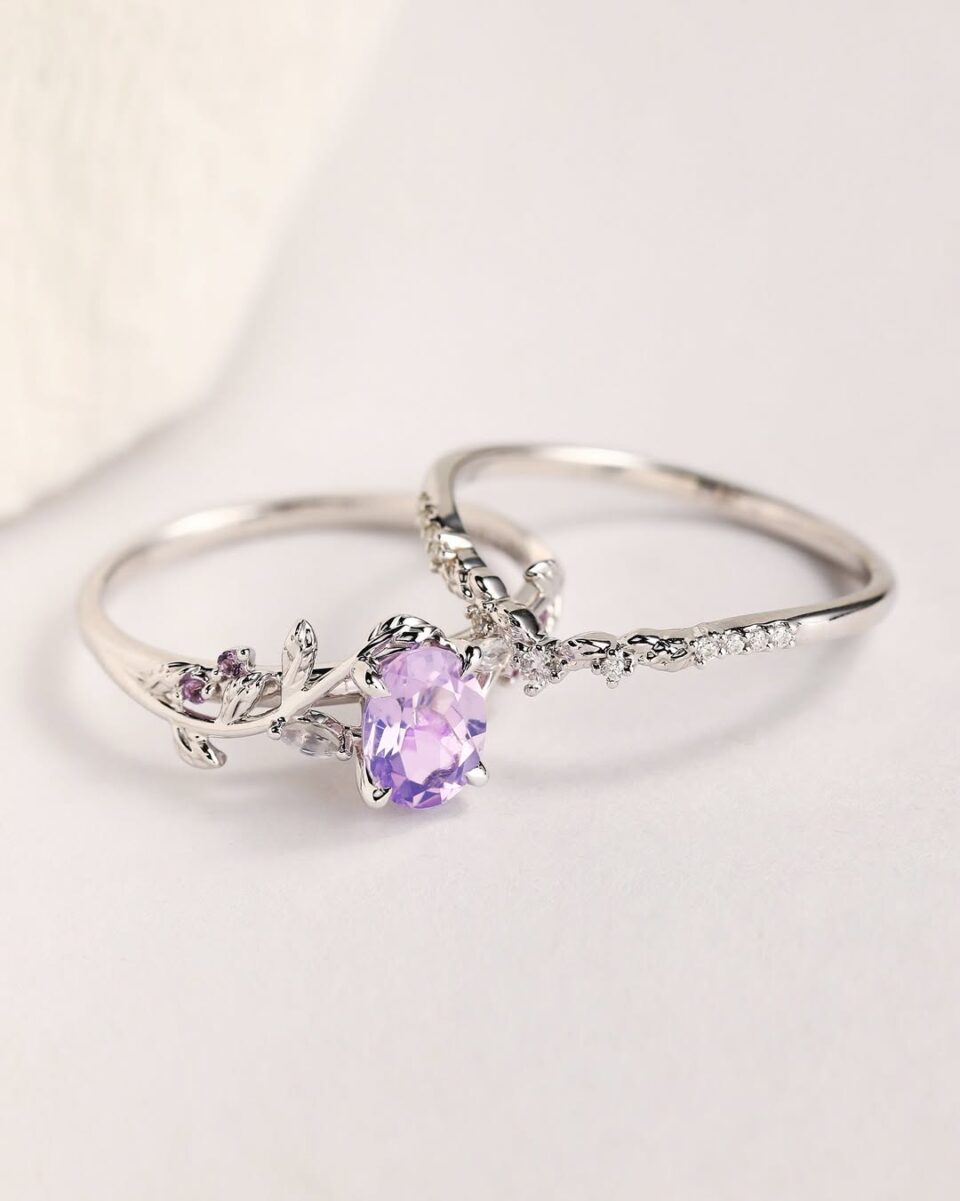 Lavender amethyst set