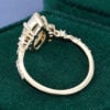Nature Inspired Marquise Cut Lab Diamond Engagement Ring with Leaf Accents (3)