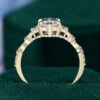 Nature Inspired Marquise Cut Lab Diamond Engagement Ring with Leaf Accents (5)