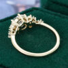 Snowdrift Round Cut Lab Diamond Cluster Engagement Ring with Mixed Gemstone Accents (14)