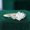Snowdrift Round Cut Lab Diamond Cluster Engagement Ring with Mixed Gemstone Accents (18)