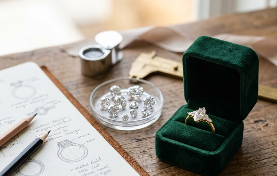 Custom Moissanite Engagement Ring Design Guide