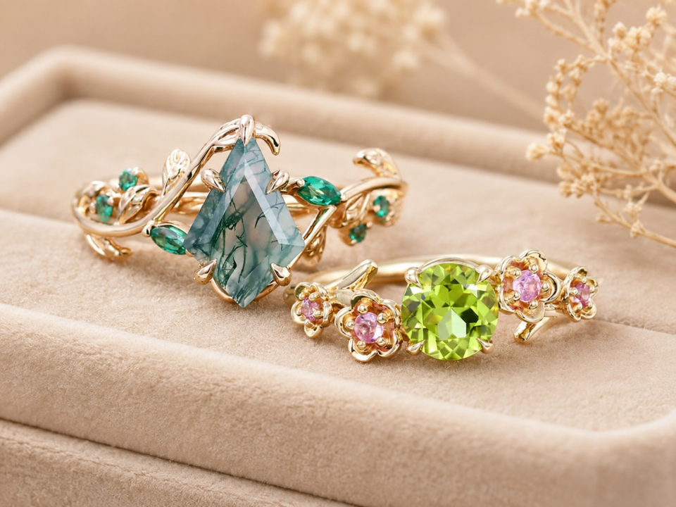 Floral vs Leaf Engagement Rings