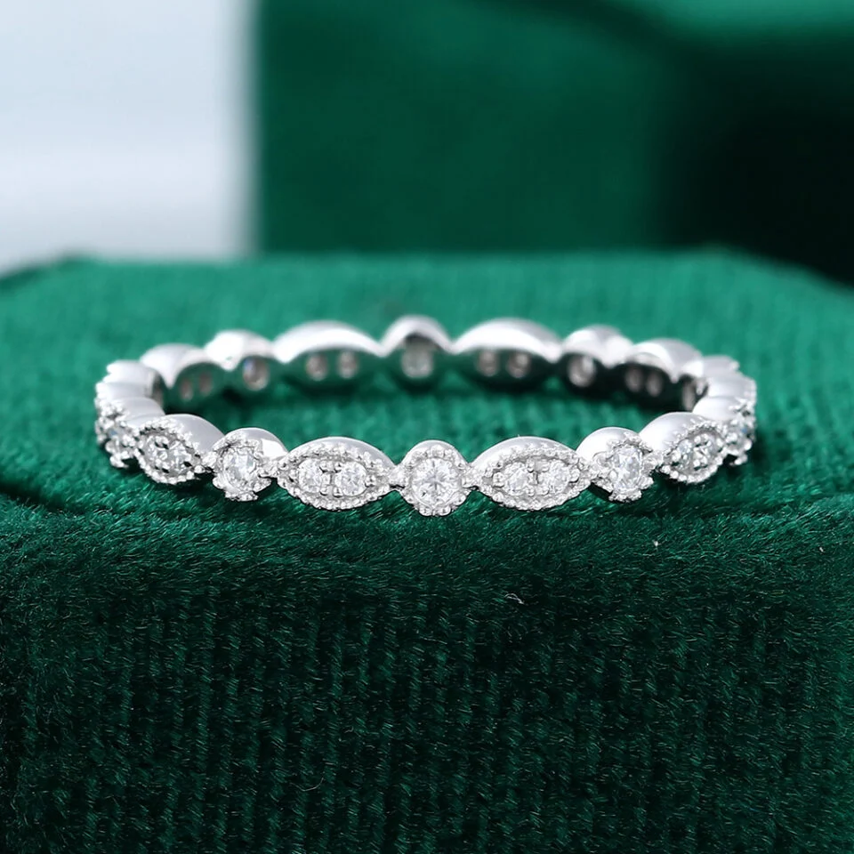 Full Eternity Moissanite Wedding Band