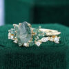 Pear Cut Moss Agate Sylvan Garland Bridal Set (3)