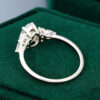 Ships Now Pear Shaped Moissanite Classic Cluster Engagement Ring in 10K White Gold (Size 6 (4)