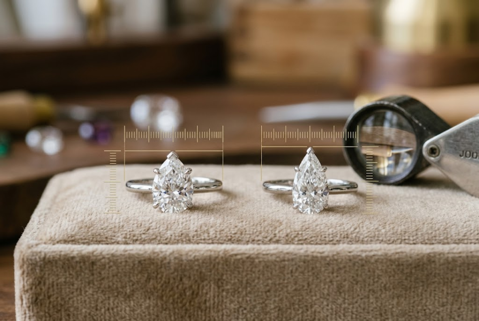 Pear Engagement Ring Ratio Explained