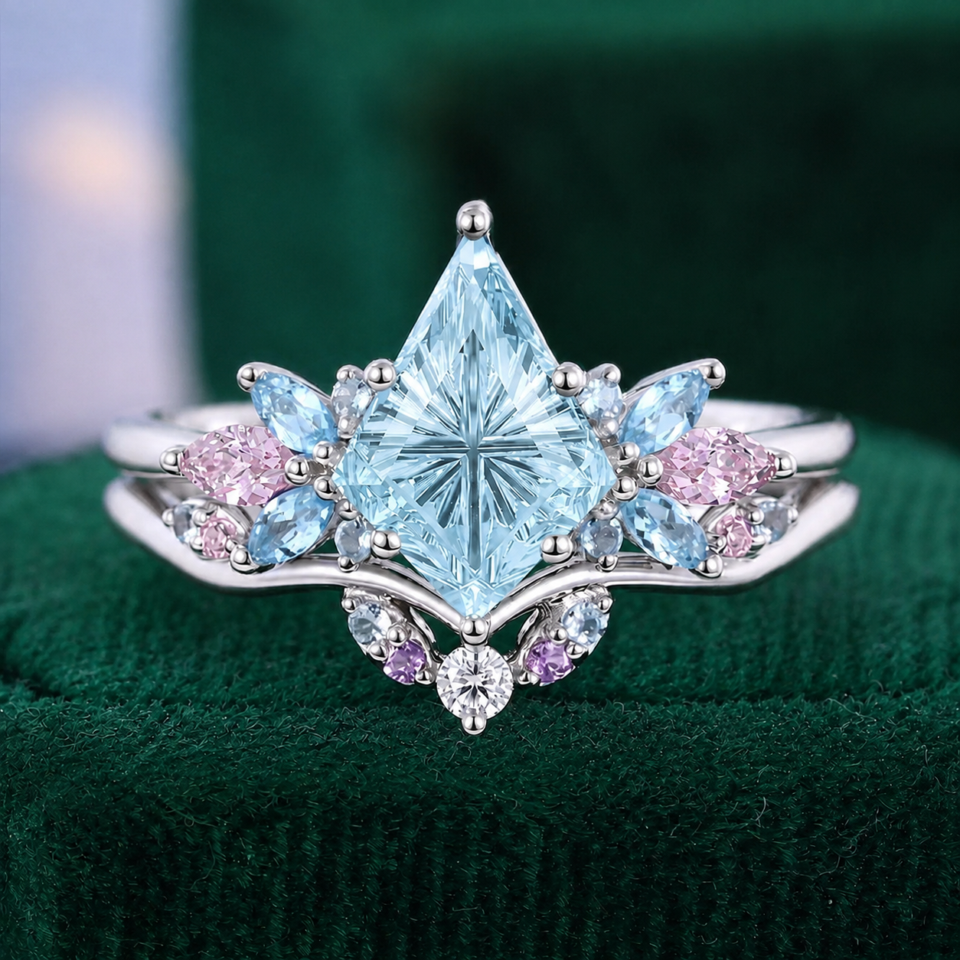 D1125KT7 & D0561 Fantasy-Cut Aquamarine