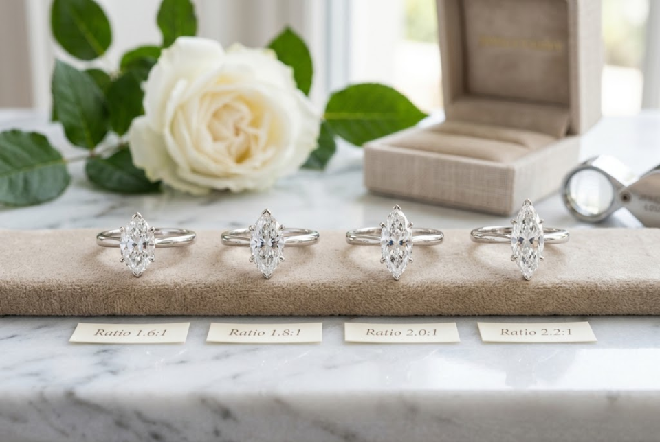Marquise Engagement Ring Ratios Comparison