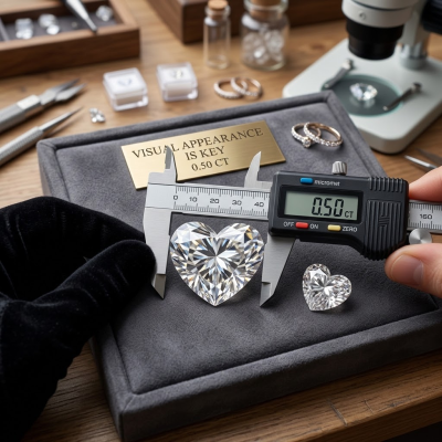 0.5 ct Serves as a Starting Point of Heart Cut Stone Carat