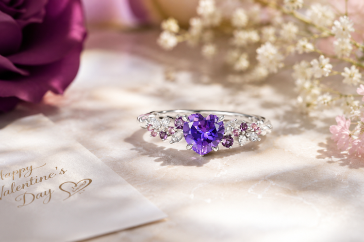 Amethyst Ring for Valentine's Day