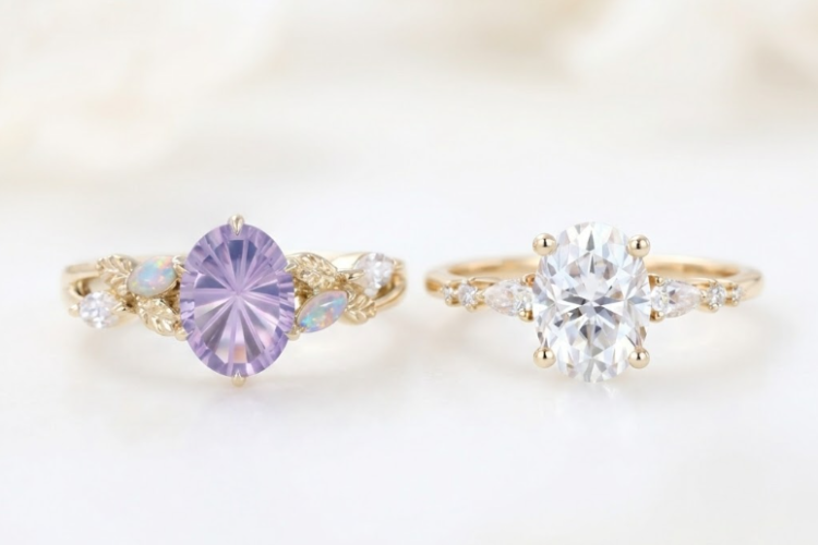 Amethyst vs Moissanite
