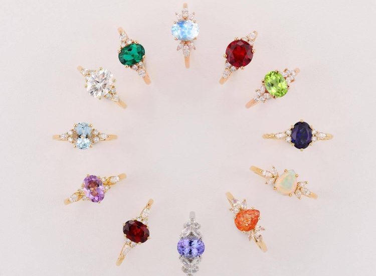 Birthstone Engagement Rings