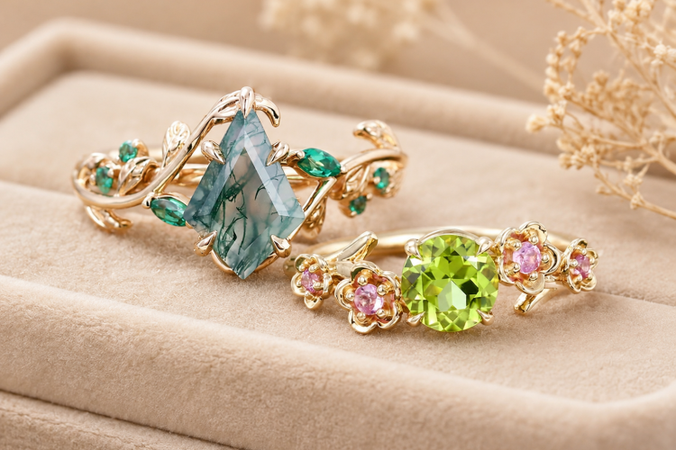 Floral vs Leaf Engagement Rings