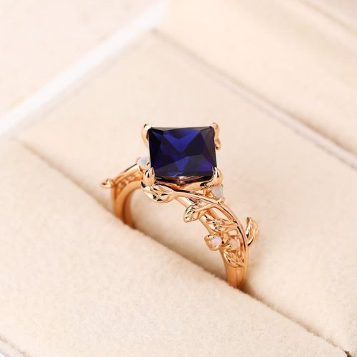 lab sapphire ring