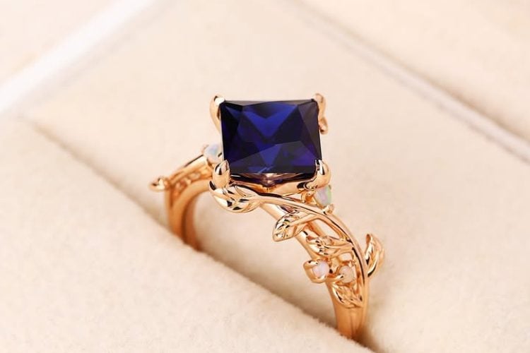 Lab Sapphire Ring