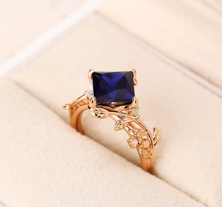 lab sapphire ring