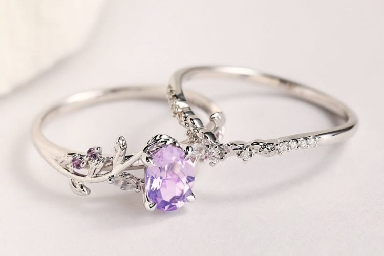 Lavender amethyst set