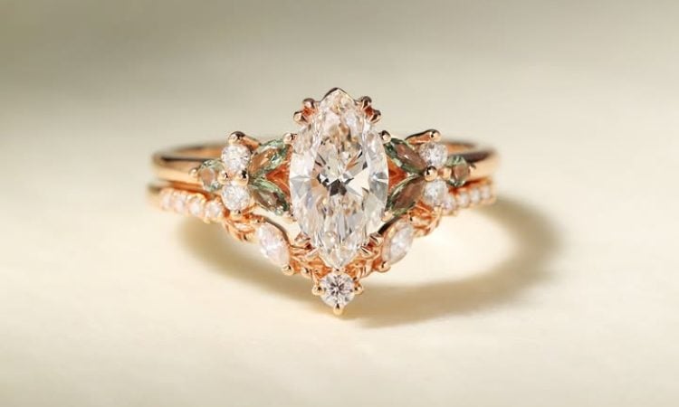 Marquise Cut Engagement Set