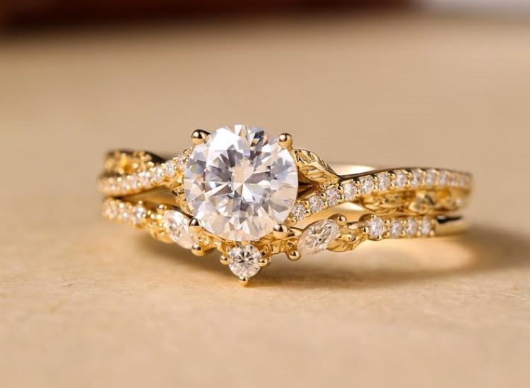 Moissanite engagement ring