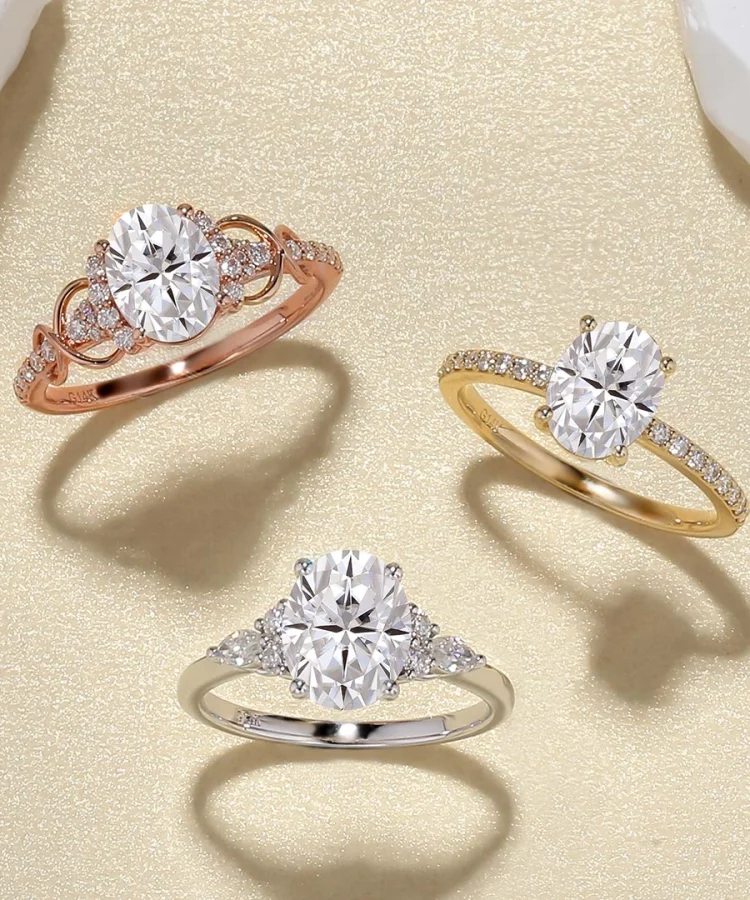 Moissanite Engagement Rings Different Shank Styles