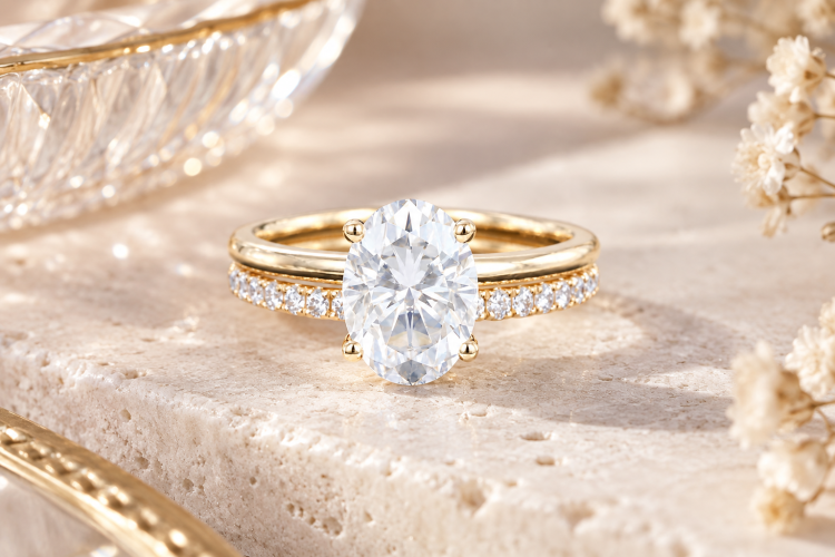 Pave Bridal Ring Set For Women