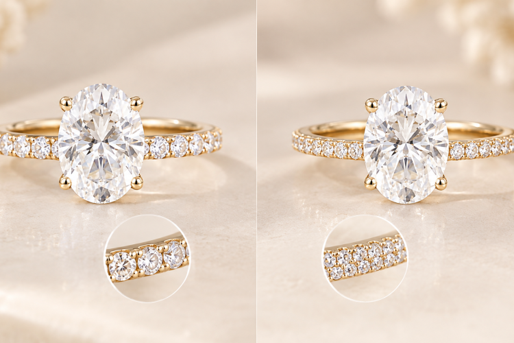 Pavé vs Micro-Pavé Engagement Rings: What’s the Difference?
