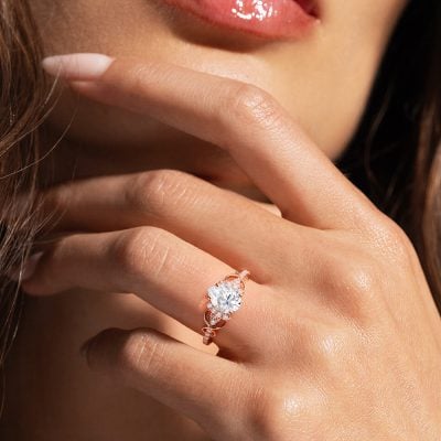 How a Wider Pear Moissanite Engagement Ring Looks On the Hand