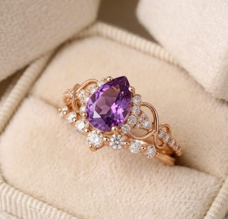 Purple Sapphire Engagement Ring