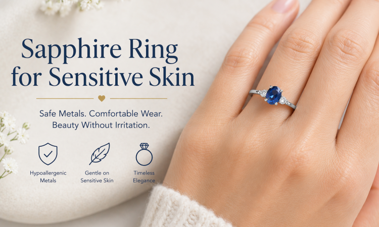 Sapphire Ring For Sensitive Skin