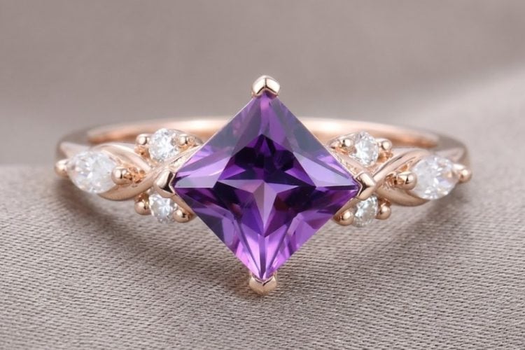amethyst engagement rings