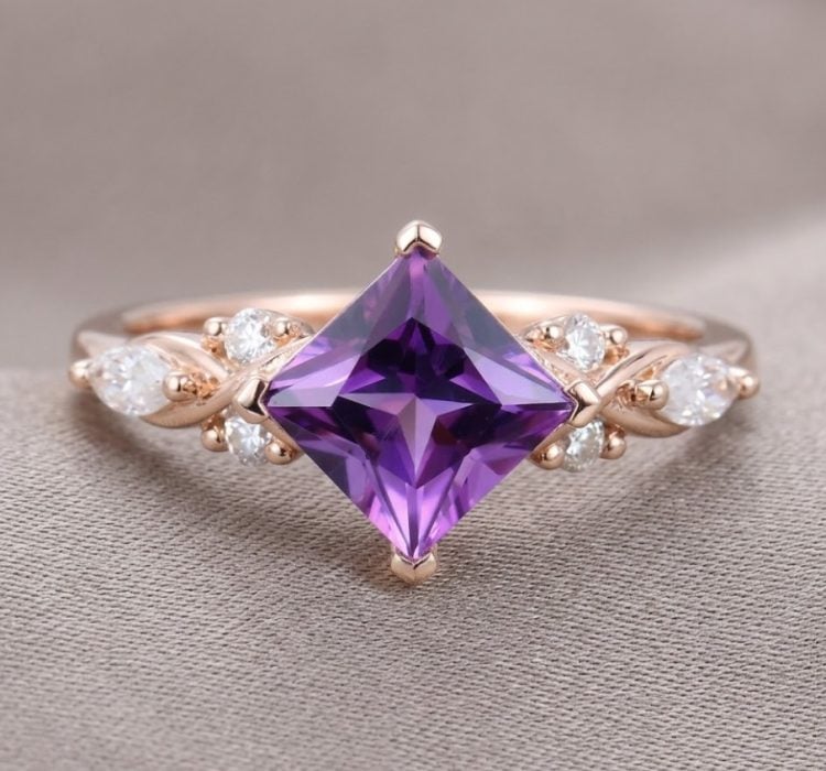 amethyst engagement rings