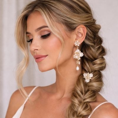 Choose Earrings Based on Bridal Hairstyle