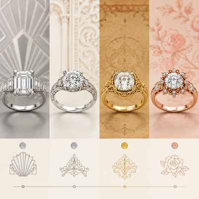 Choose Metal for Vintage Moissanite Rings