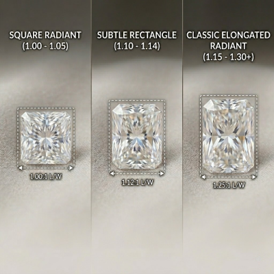 Choose the Ratio for Radiant Cut Moissanite