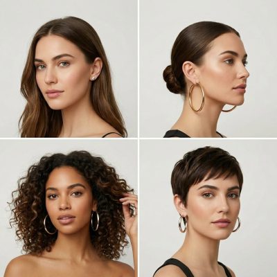 Choosing Studs or Hoops for Hairstyles