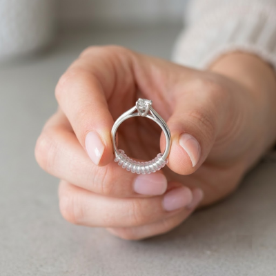 Clear Plastic Adjusters for Fixing a Ring that is Too Large