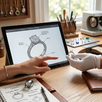 Create a Custom Moissanite Engagement Ring with a Trusted Jeweler