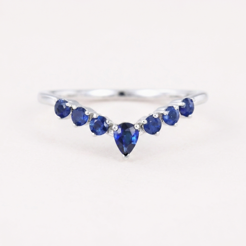 curved sapphire wedding band curved sapphire wedding band