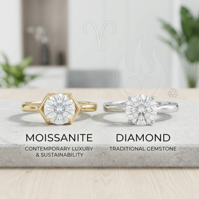 Differences Between Moissanite and Aries Birthstone Diamond