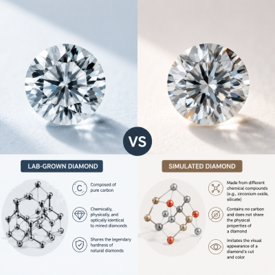 Differences Between Simulated Diamonds and Lab-Grown Diamonds