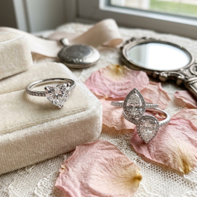 Different Aesthetics Between Heart and Pear Engagement Rings