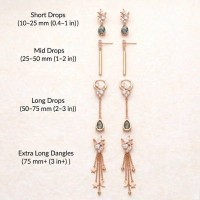 Drop and Dangle Earrings Size