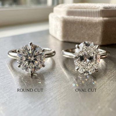 Different Light Performance Between Round and Oval Engagement Ring