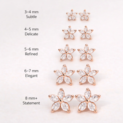 Different Stud Earring Size